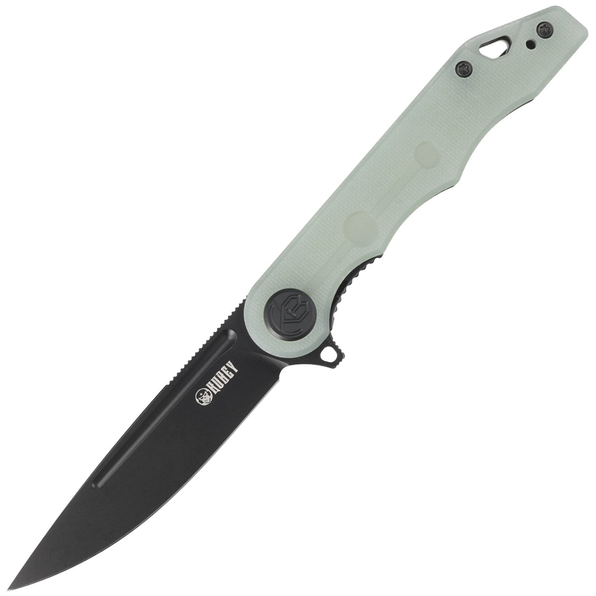 Noz-Kubey-Knife-Mizo-Jade-G10-Bead-Blast-AUS-10-by-Tiguass-KU312G