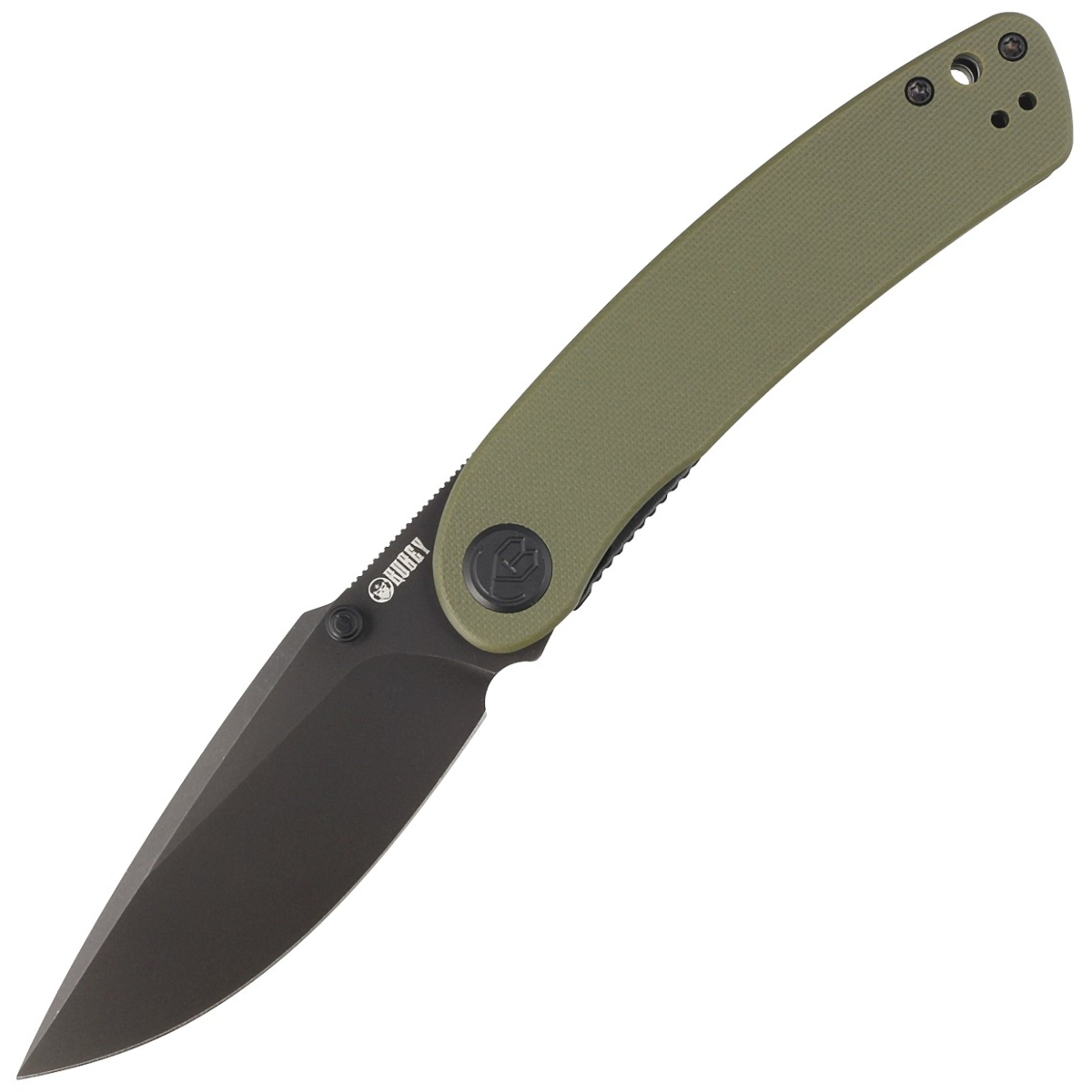 Noz-Kubey-Knife-Momentum-Green-G10-Dark-Stonewashed-AUS-10-by-Sherif-Manganas