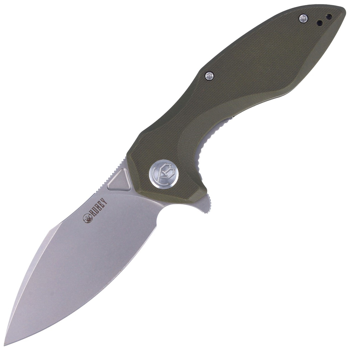 Noz-Kubey-Knife-Nobel-Green-G10-Bead-Blasted
