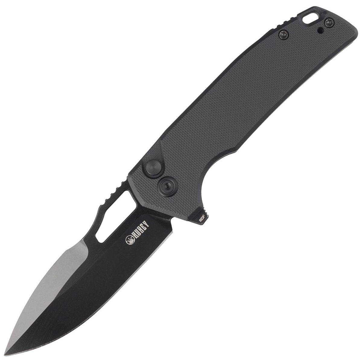 Noz-Kubey-Knife-RDF-Black-G10-Blackwash-AUS-10-by-HYDRA-Design