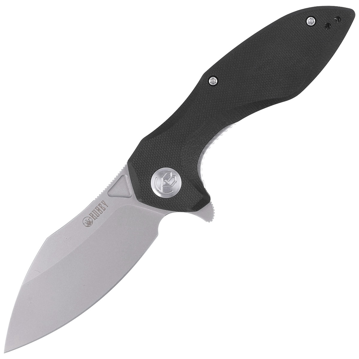Noz-Kubey-Noble-Black-G10-Bead-Blasted-D2-KU236A
