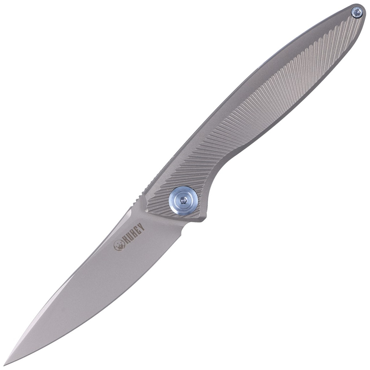 Noz-Kubey-Pike-Gray-Titanium-Sand-Blasted-CPM-20CV-by-Parsons-Bladeworks