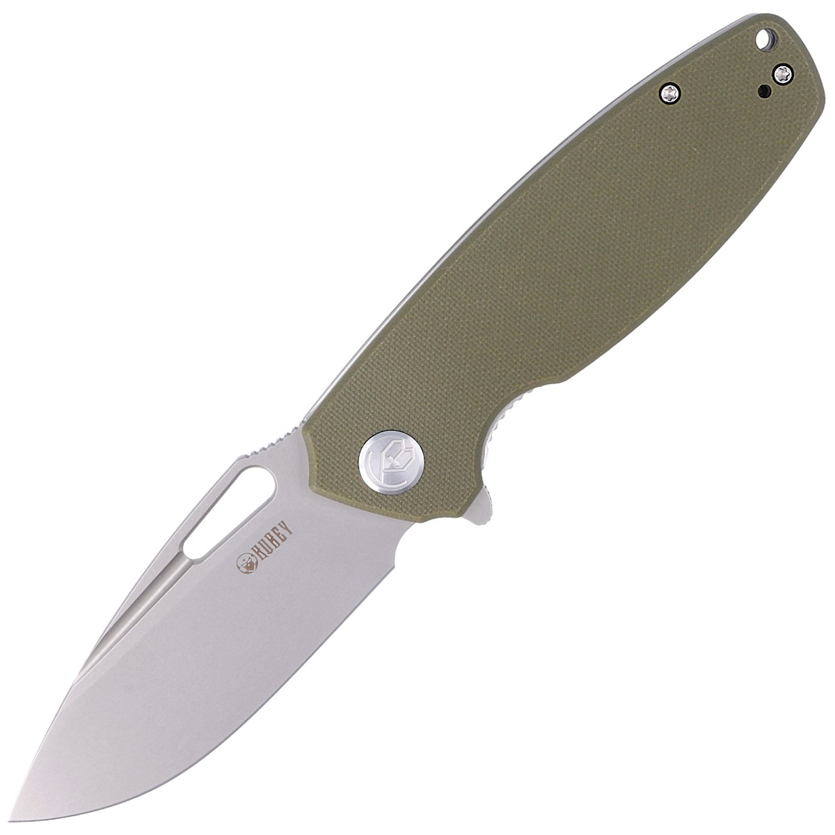 Noz-Kubey-Tityus-Green-G10-Bead-Blasted-D2-KU322B