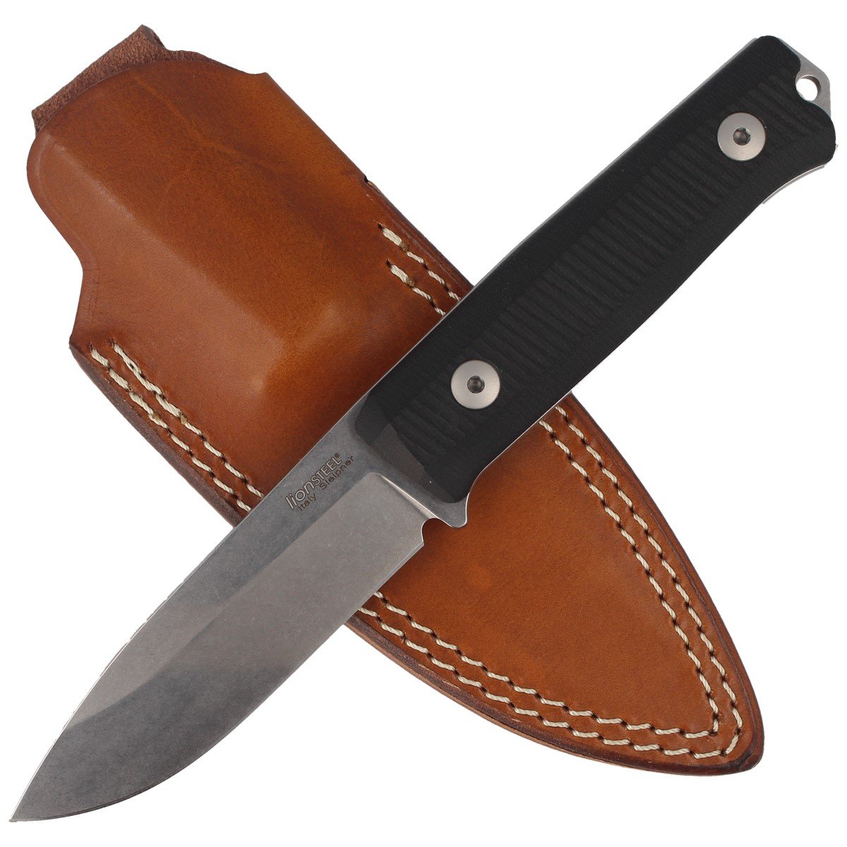 Noz-LionSteel-Bushcraft-G10-Black-Stone-Washed-B40-GBK-