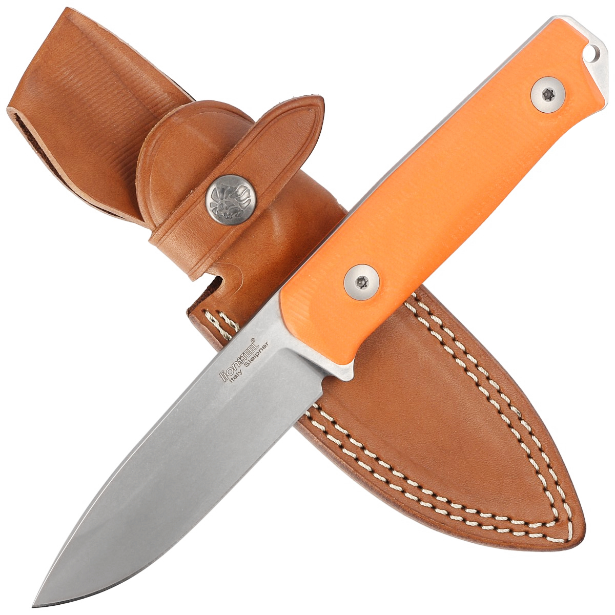 Noz-LionSteel-Bushcraft-Orange-G10-Stone-Washed-Sleipner-by-Molletta