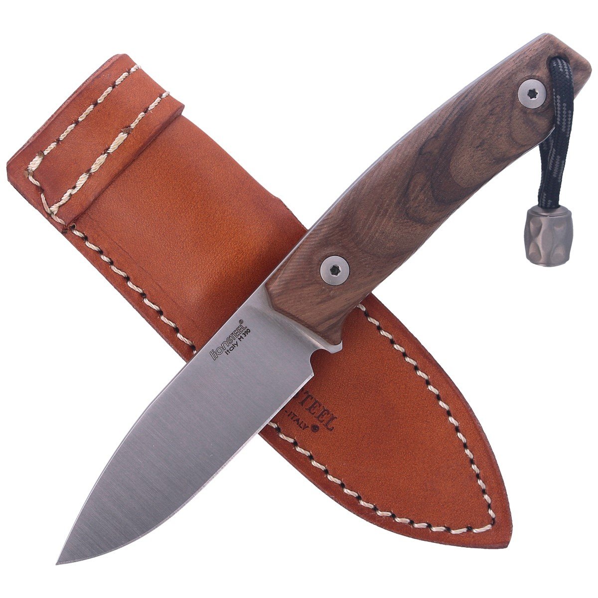 Noz-LionSteel-Bushcraft-Walnut-Satin-Blade-M1-WN
