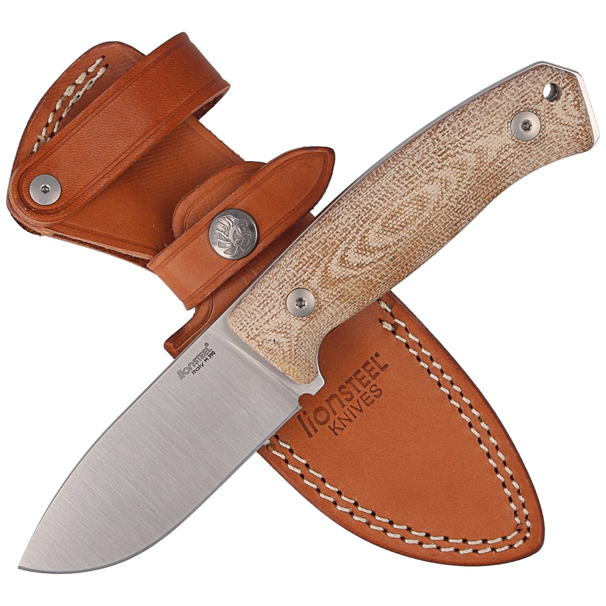 Noz-LionSteel-Natural-Canvas-Micarta-Satin-CPM-3V-by-Molletta