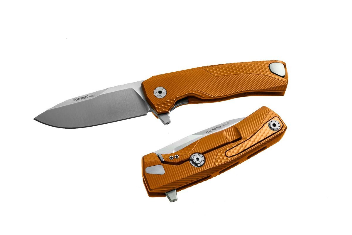 Noz-LionSteel-ROK-Aluminium-Orange-Satin-Blade-ROK-A-OS-
