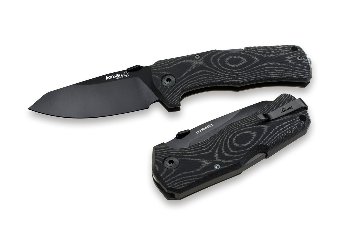 Noz-LionSteel-TM1-Micarta-Black-Black-Blade-TM1-MB-