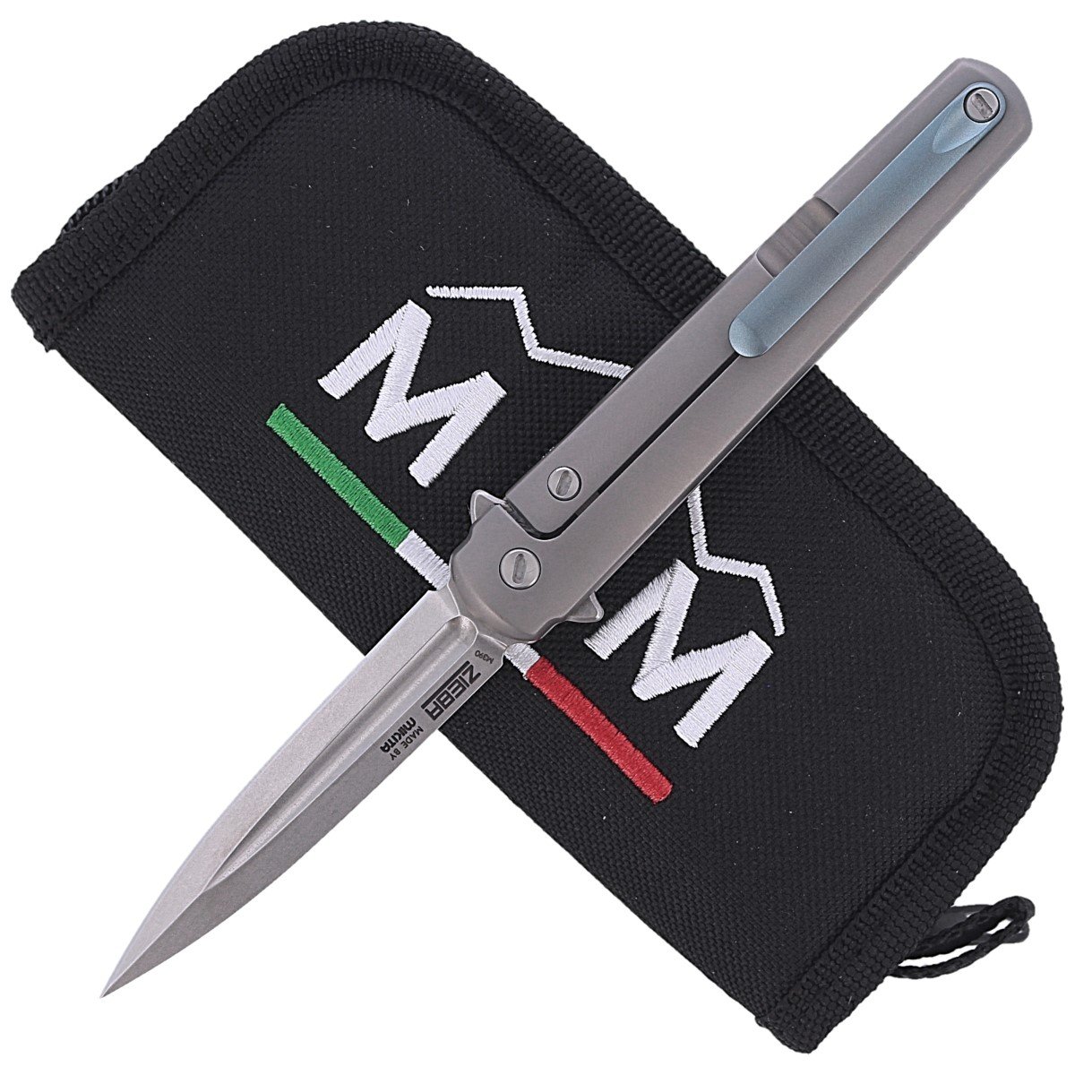 Noz-MKM-Flame-Dagger-Sandblasted-Titanium-Stone-Washed-by-Zieba-MKFL02-TSW