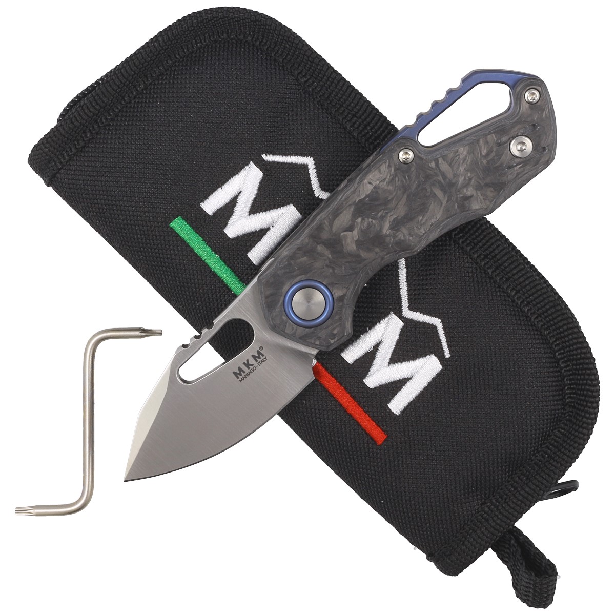 Noz-MKM-Isonzo-Clip-Point-Marbled-Carbon-Fiber-Satin-M390-by-Jesper-Voxnaes