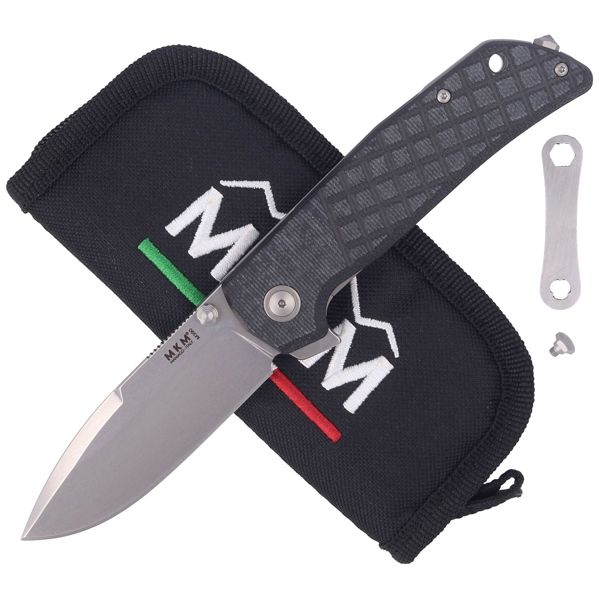 Noz-MKM-Maximo-Black-Micarta-Stone-Washed-by-Bob-Terzuola