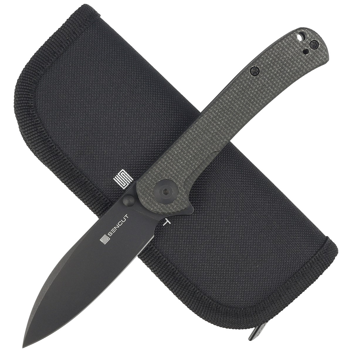 Noz-Sencut-Scepter-Dark-Green-Canvas-Black-Stonewashed-9Cr18MoV