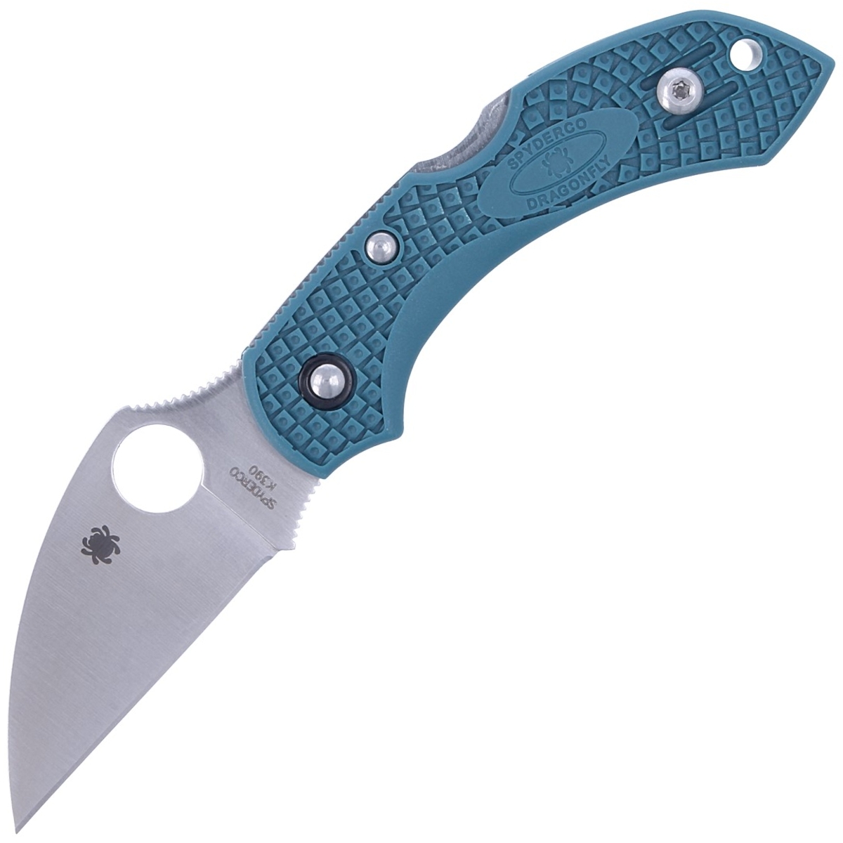 Noz-Spyderco-Dragonfly-2-Wharncliffe-Blue-FRN-K390-Plain