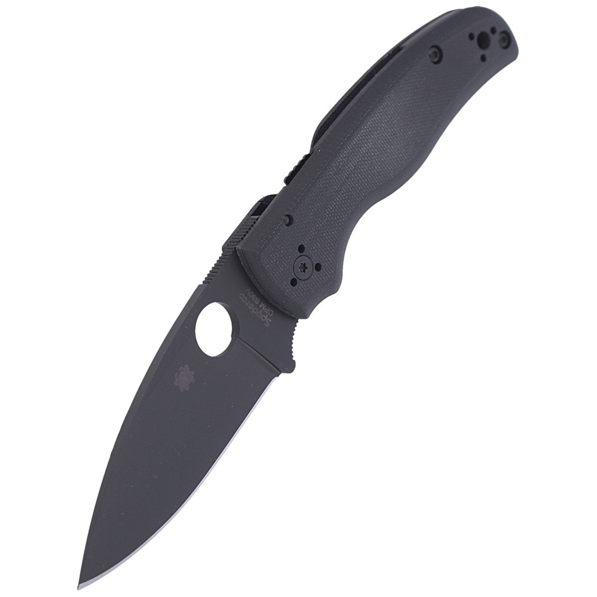 Noz-Spyderco-Shaman-G-10-Black-Black-Blade-Plain-C229GPBK
