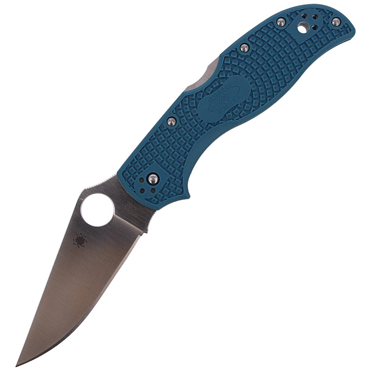 Noz-Spyderco-Stretch-2-Blue-FRN-Straight-Spine-K390-C90FP2K390