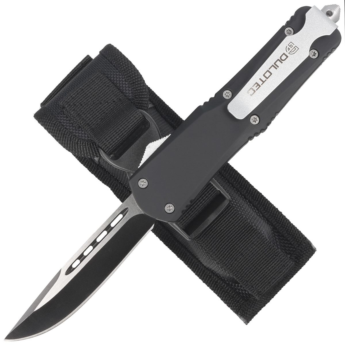 Noz-automatyczny-Dulotec-OTF-Blac-Aluminium-Two-Tone-Finish