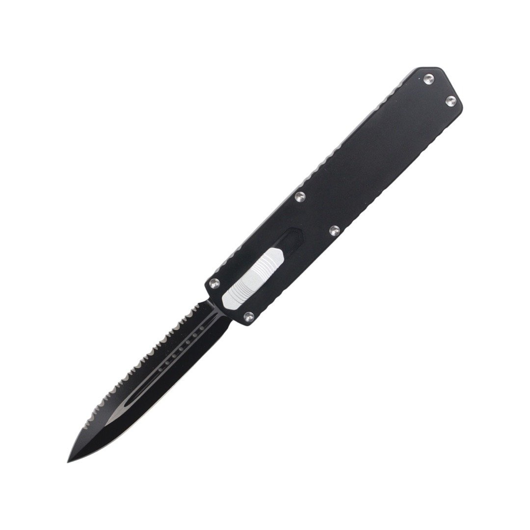 Noz-automatyczny-TacKnives-TK-Pro-OTF-Nighthawk-V2-Double-Edge-Black-Aluminum-DLC-154CM