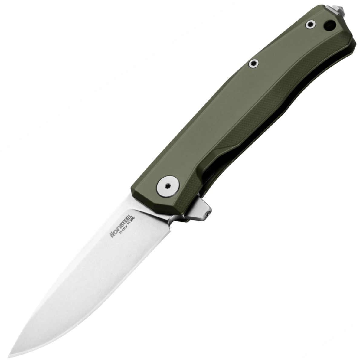 Noz-edc-skladany-LionSteel-Myto-Green-Aluminium-Stonewashed