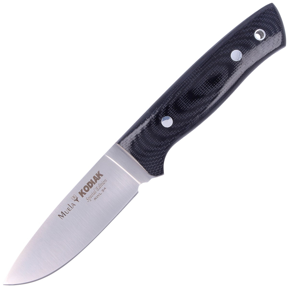 Noz-mysliwski-Muela-Full-Tang-Black-Micarta-Satin-RWL-34