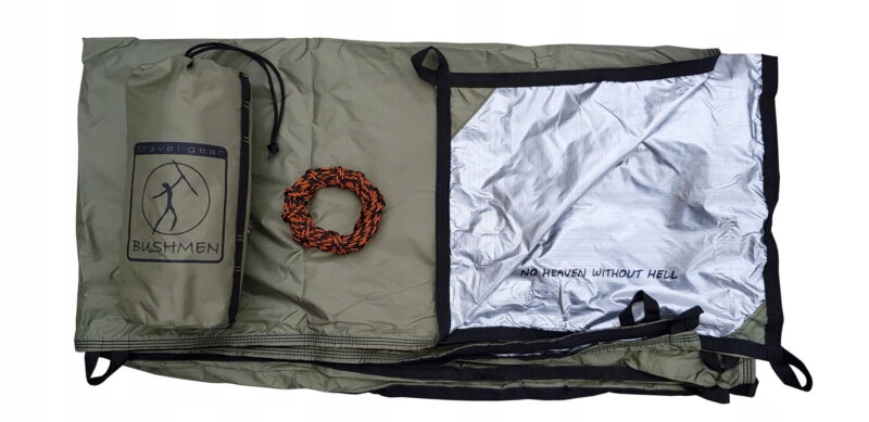 PLACHTA-BIWAKOWA-BUSHMEN-THERMO-Tarp-33-olive-Model-87