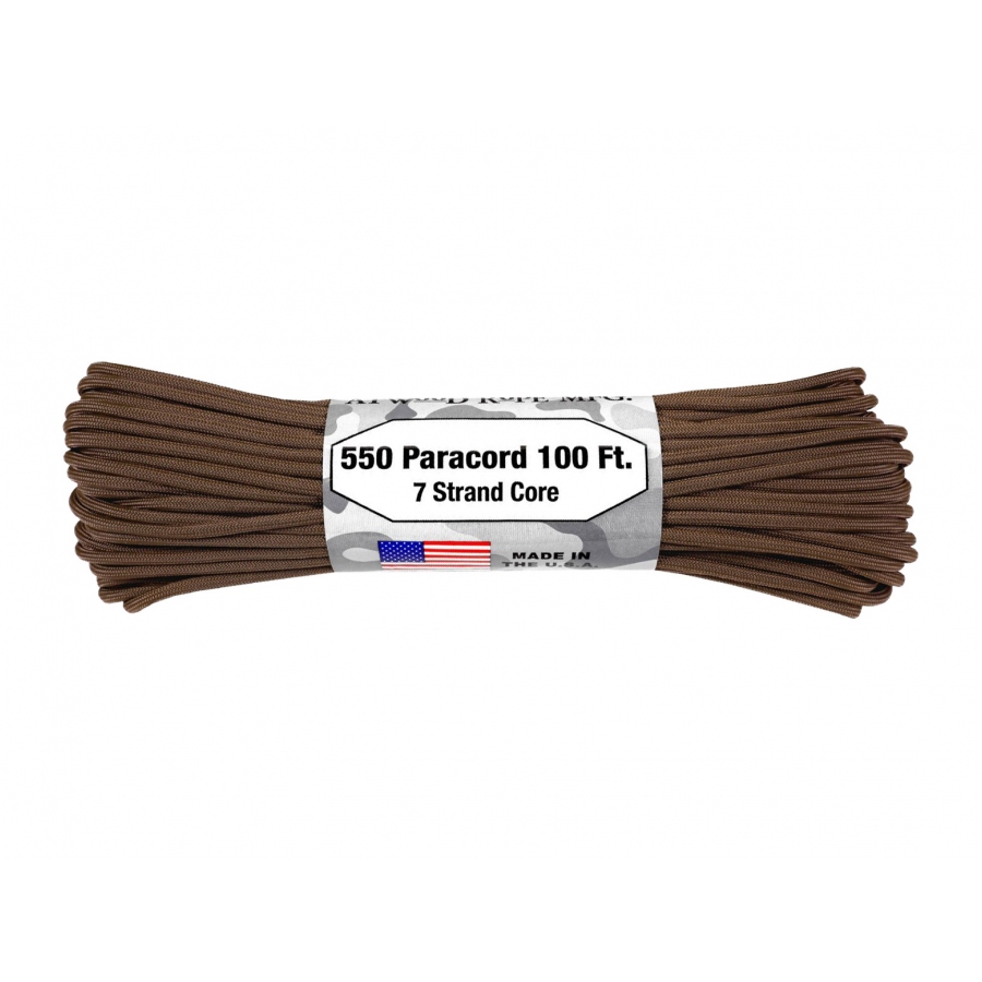 Paracord-Atwood-Rope-MFG 550-7 4mm-30,48m-brazowy-lentus-militaria