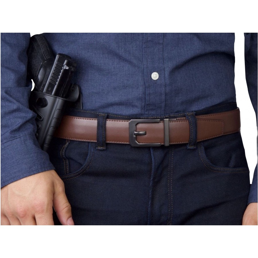 Pasek-do-spodni-KORE-Essentials-X3-skorzany-brazowy-bron-garnitur-lentus-militaria
