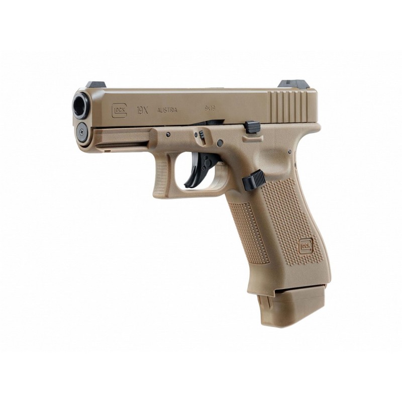 Replika-pistolet-ASG-Glock-19X-6 mm-coyote-CO2-lentus-militaria