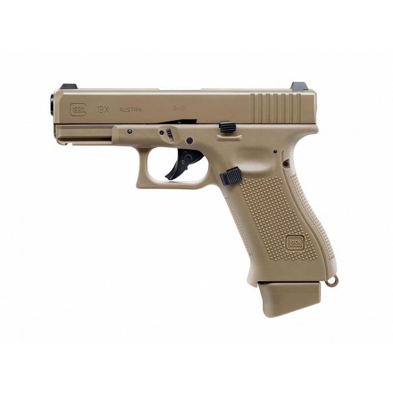 Replika-pistolet-ASG-Glock-19X-6 mm-coyote-CO2-lentus-militaria