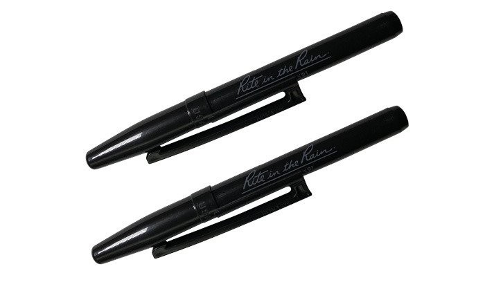 Rite in the Rain - Zestaw-dlugopisow-All-Weather Belt-Clip Pen - Czarny - 2 szt. - Nº BK91