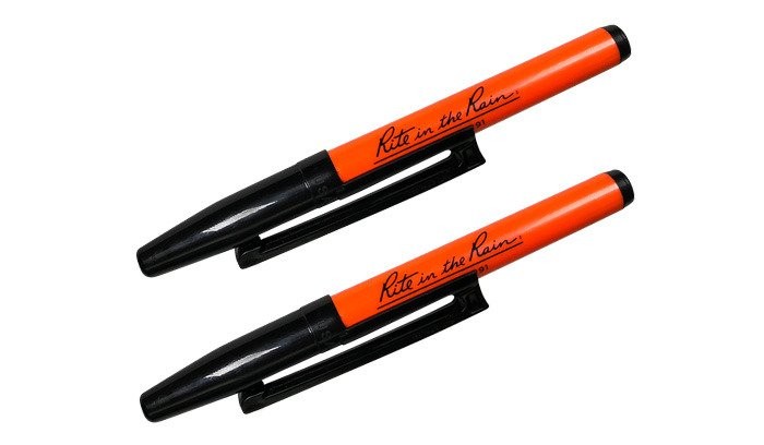 Rite in the Rain - Zestaw-dlugopisow-All-Weather Belt-Clip Pen - Pomaranczowy - 2 szt. - Nº OR91