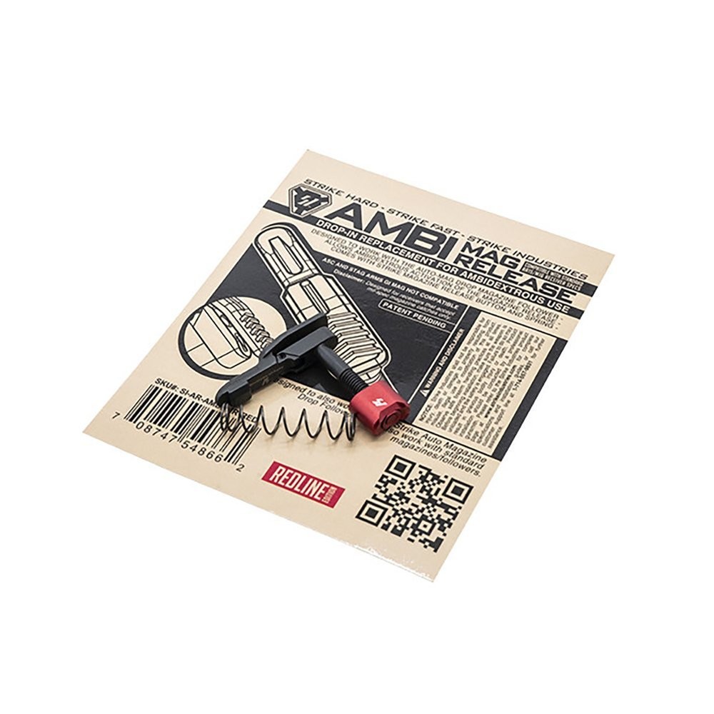 Strike Industries - Obustronny-zwalniacz-magazynka-do-AR-15 - Czerwony - SI-AR-AMBI-MR-RED