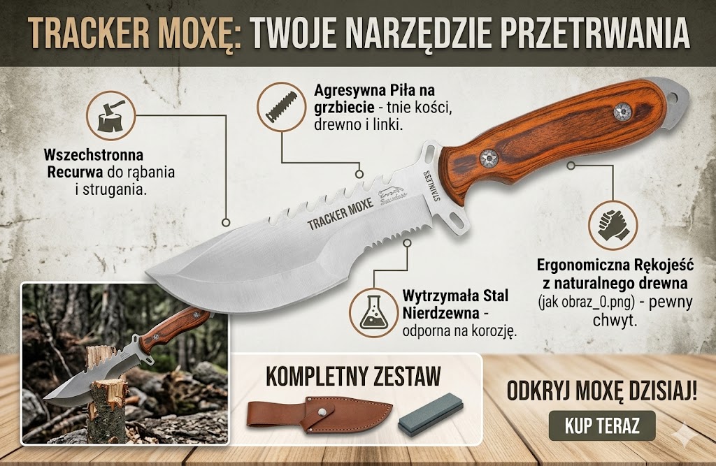 Nóz typu Tracker survivalowy turystyczny