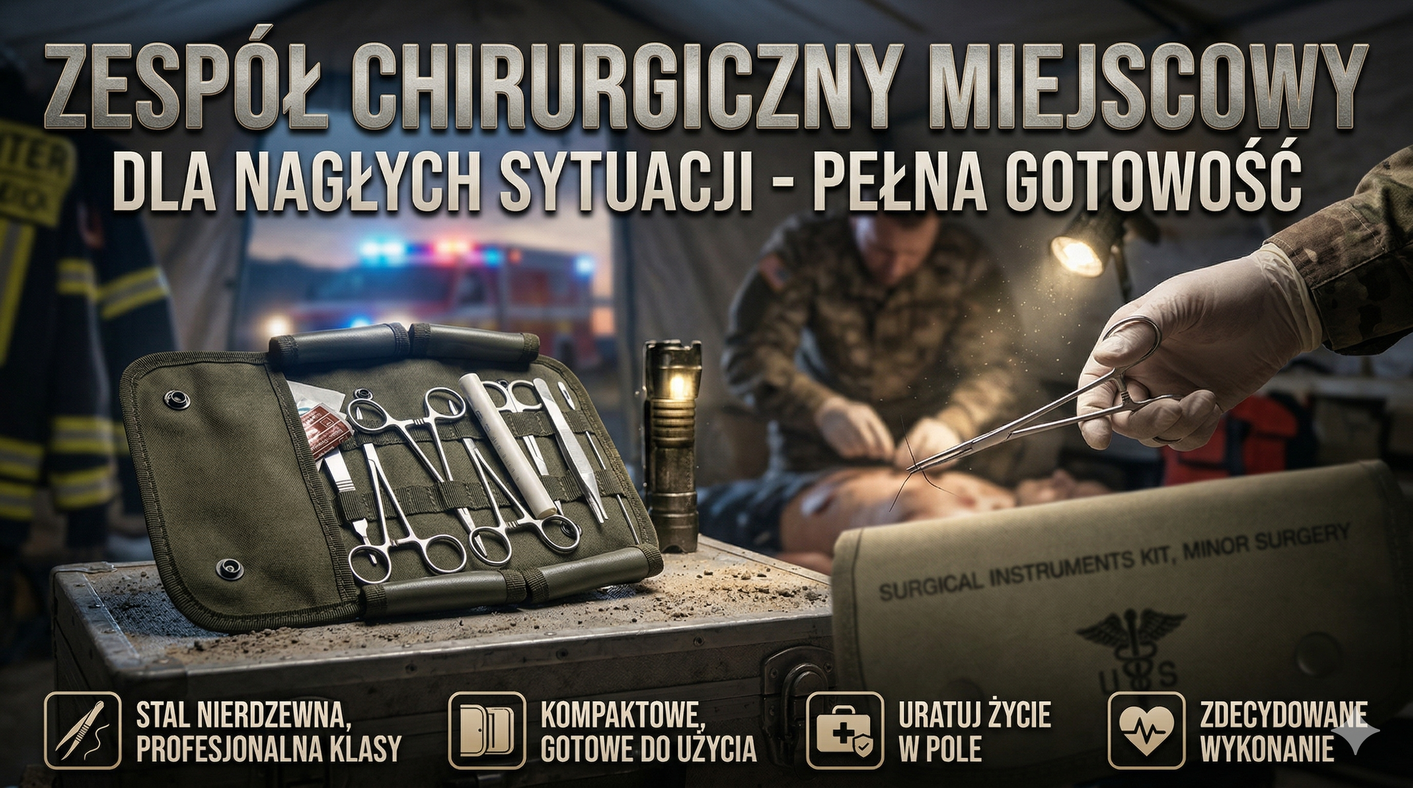 Zestaw chirurgiczny survivalowy