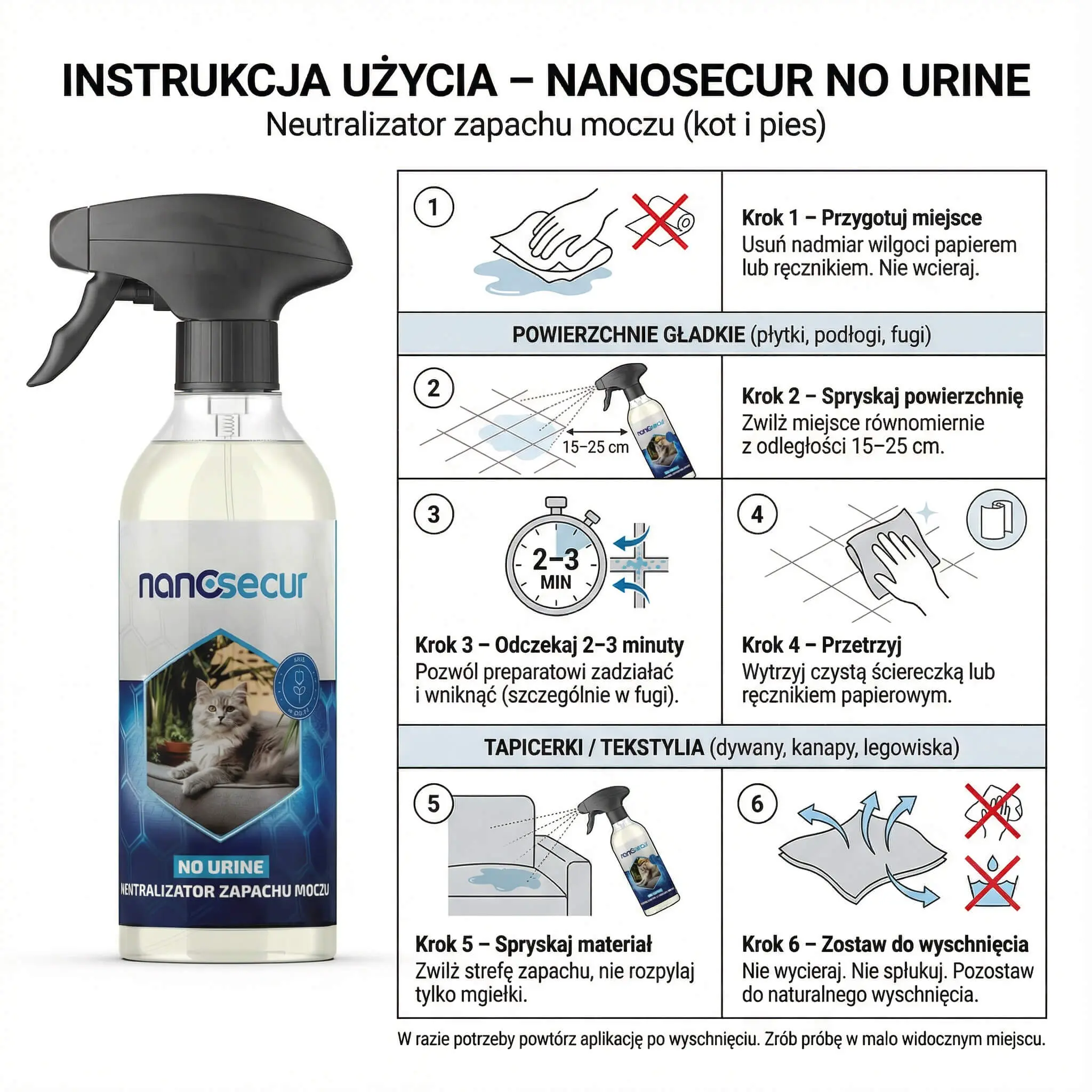 Jak stosować Nanosecur No urine