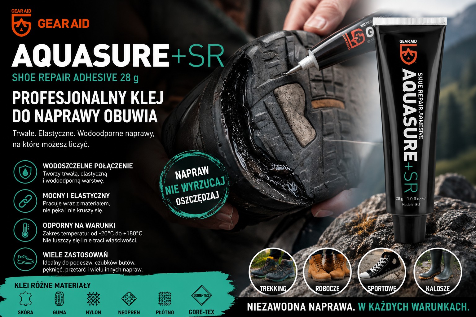 Klej do butów GearAid Aquasure+SR