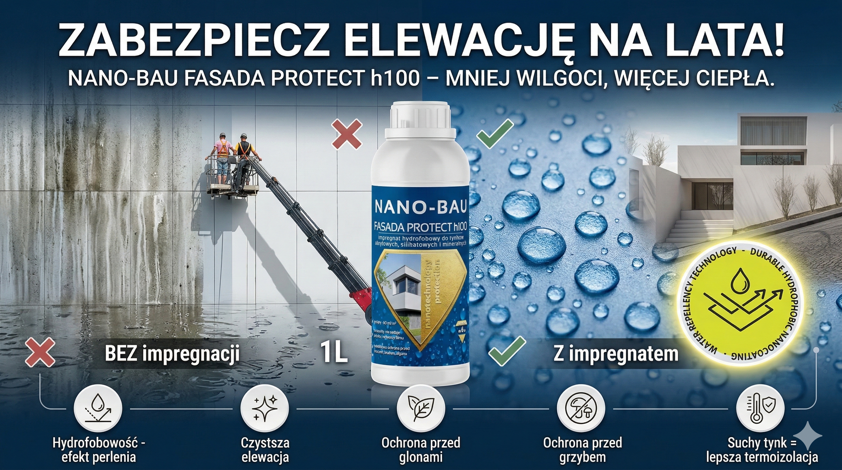 Impregnat do elewacji tynkó Nano-Bau